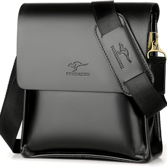 Leather Messenger Sling Crossbody Shoulder Bag for Men - Picture 1 of 5